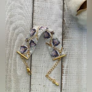 RALISSA handmade beaded loom bracelet with adjustable closure